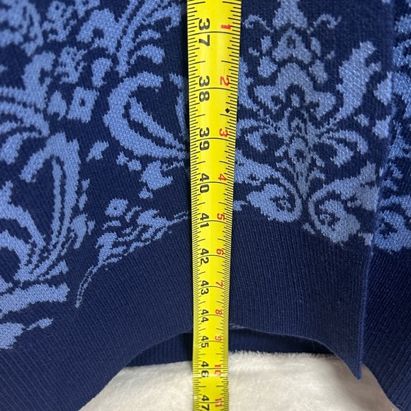 Attitudes by Renee Navy and Light Blue Cardigan - Picture 8 of 10